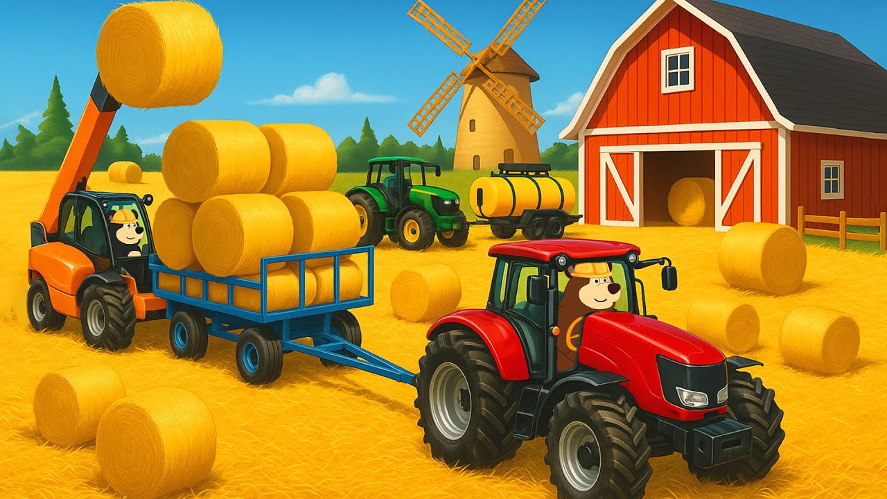 Bale Wrapper Build & Wheat Harvest for Dairy Cows 🚜 | Realistic Farm Animation