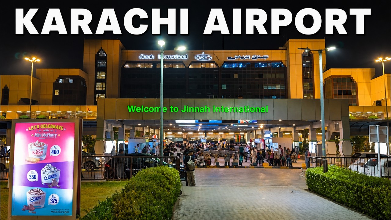Karachi Airport | Jinnah International Airport Night Rush View Walk 4K | Pakistan Airport