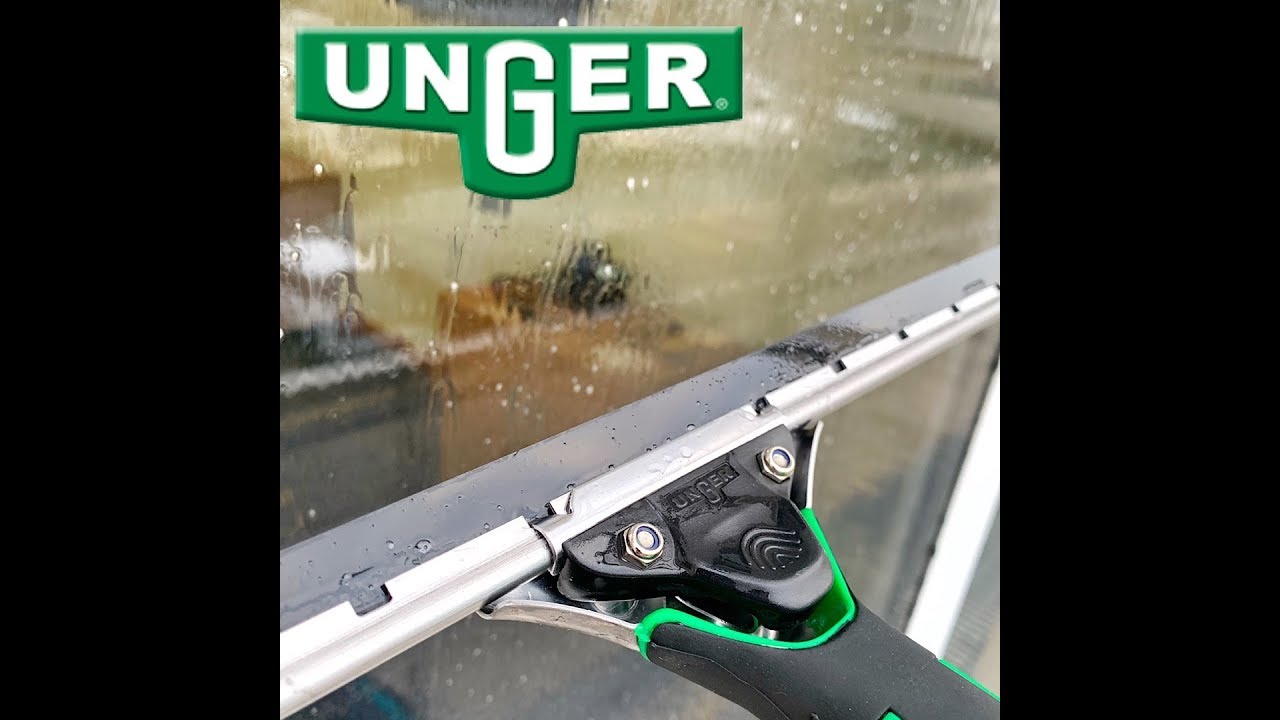 The new unger ergotec handle squeegee window cleaning