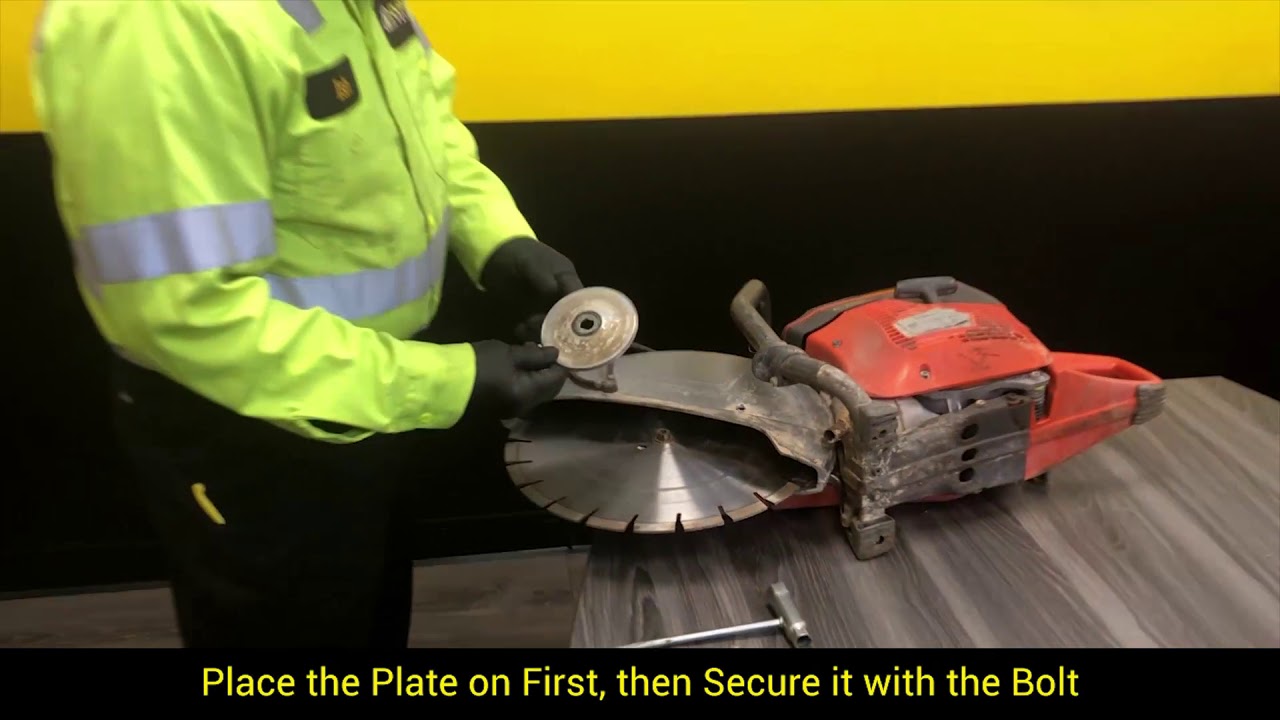 How To Change a Diamond Blade on a Husqvarna K760 Cut-Off Demo Concrete Saw