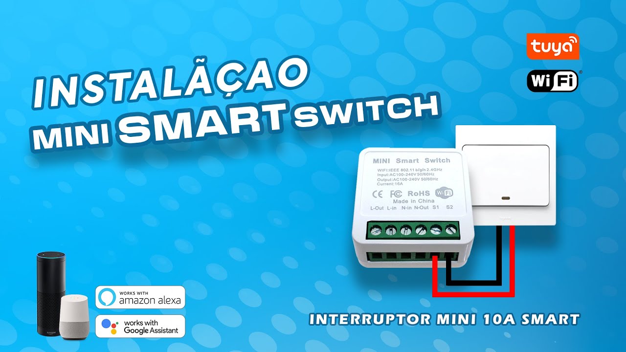 Instalação de MINI SWITCH 10A TUYA
