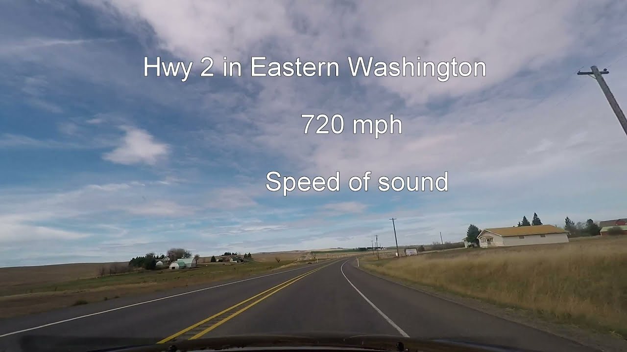 Driving 2,000 mph on hwy 2 in Washington State (simulated)