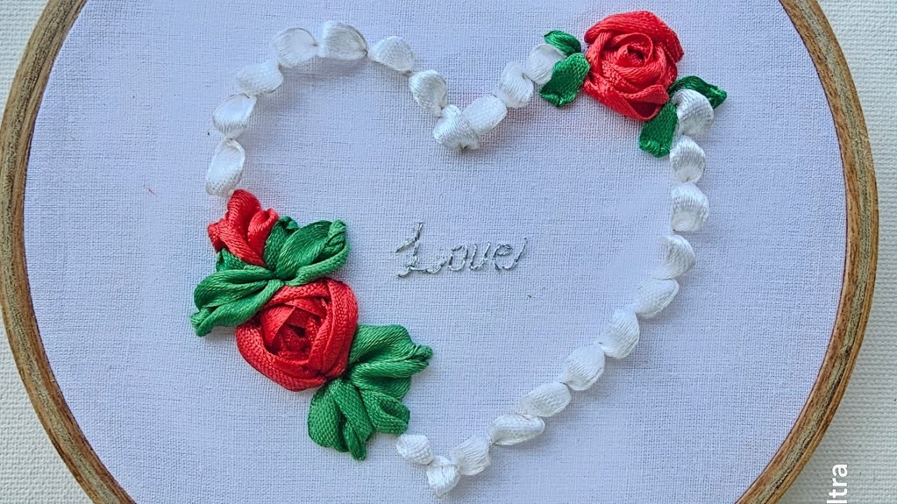This Valentine’s Day ❤️ Give Her Something That Lasts Forever | Ribbon Embroidery Heart Tutorial 
