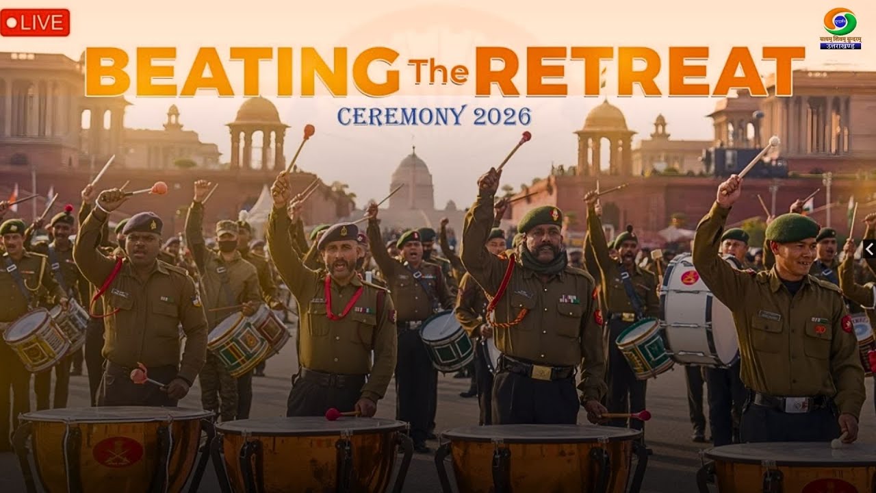 Beating The Retreat Ceremony 2026 LIVE | Annual musical extravaganza | Vijay Chowk | 29th January 26