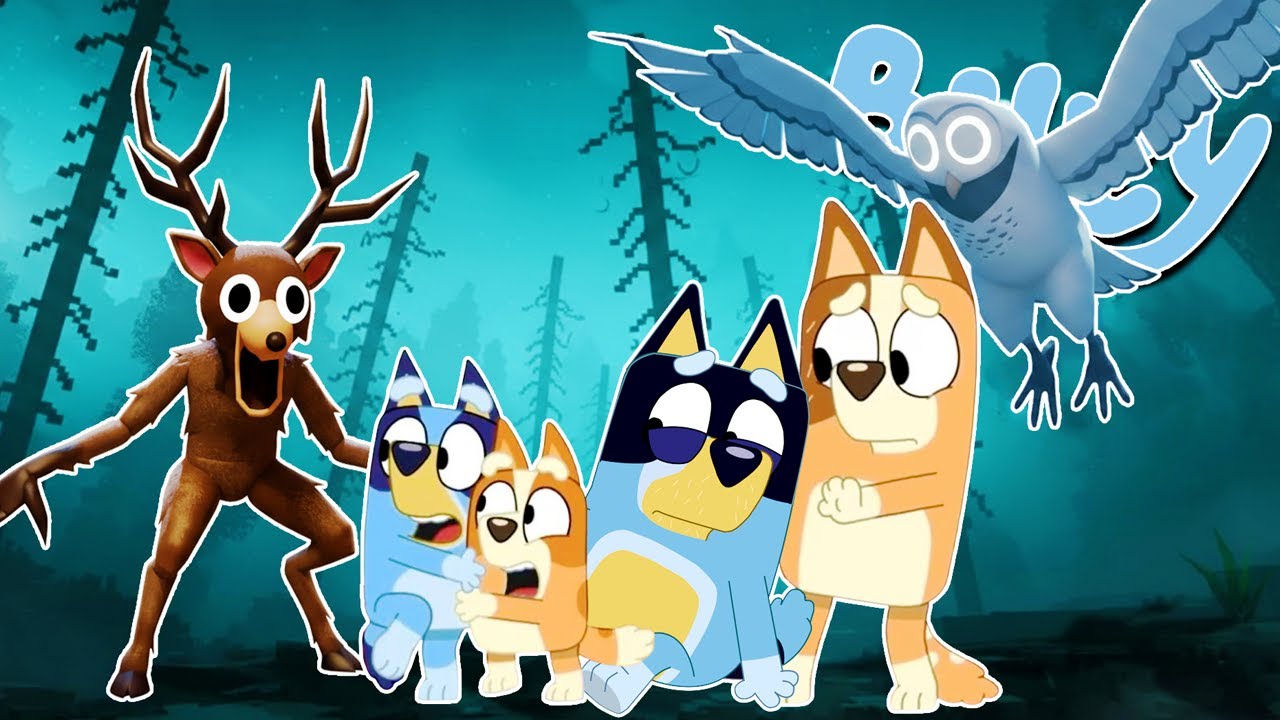 BLUEY y su FAMILIA CONTRA el CIERVO de 99 NOCHES en el BOSQUE | Las Aventuras de BLUEY en ROBLOX!