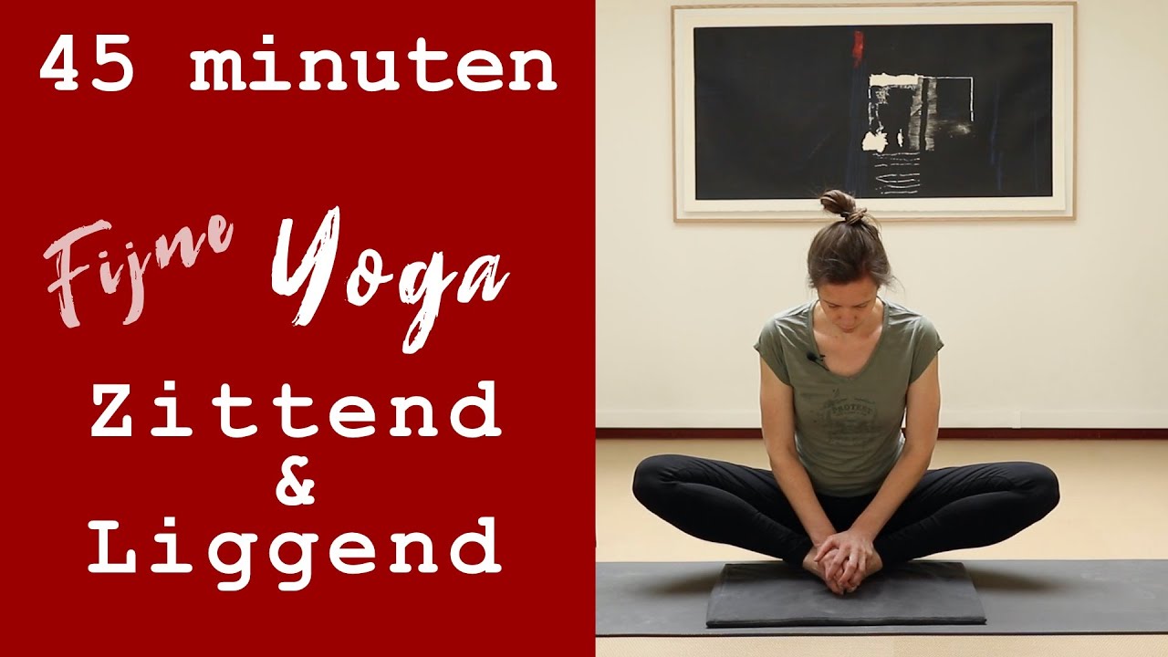 Grondoefeningen relaxte yoga. Even helemaal bijkomen.
