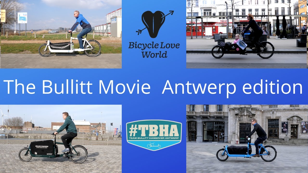 The Bullitt movie Antwerp edition. Cool cargo bikes and even cooler riders