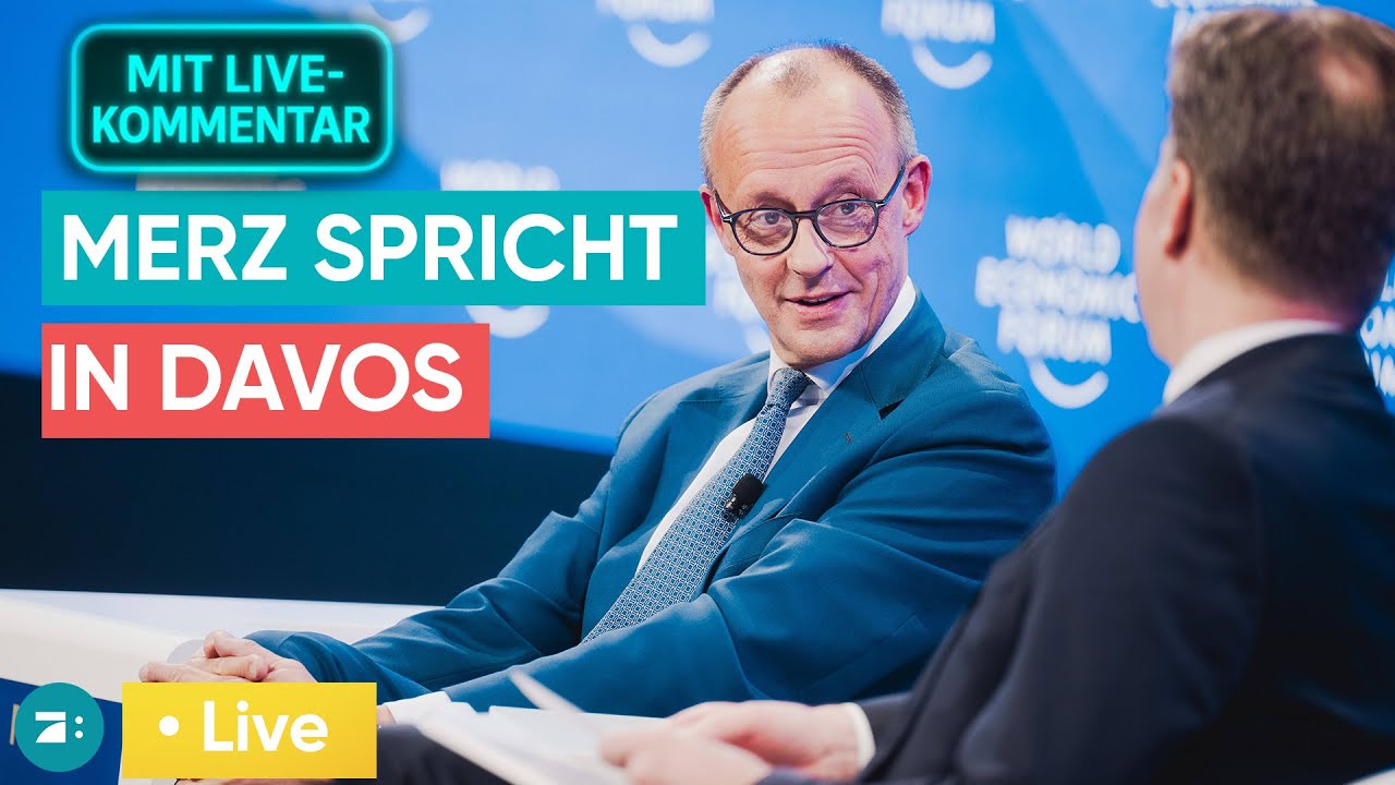 LIVE: Was sagt Merz zur Trump-Wende in Davos?