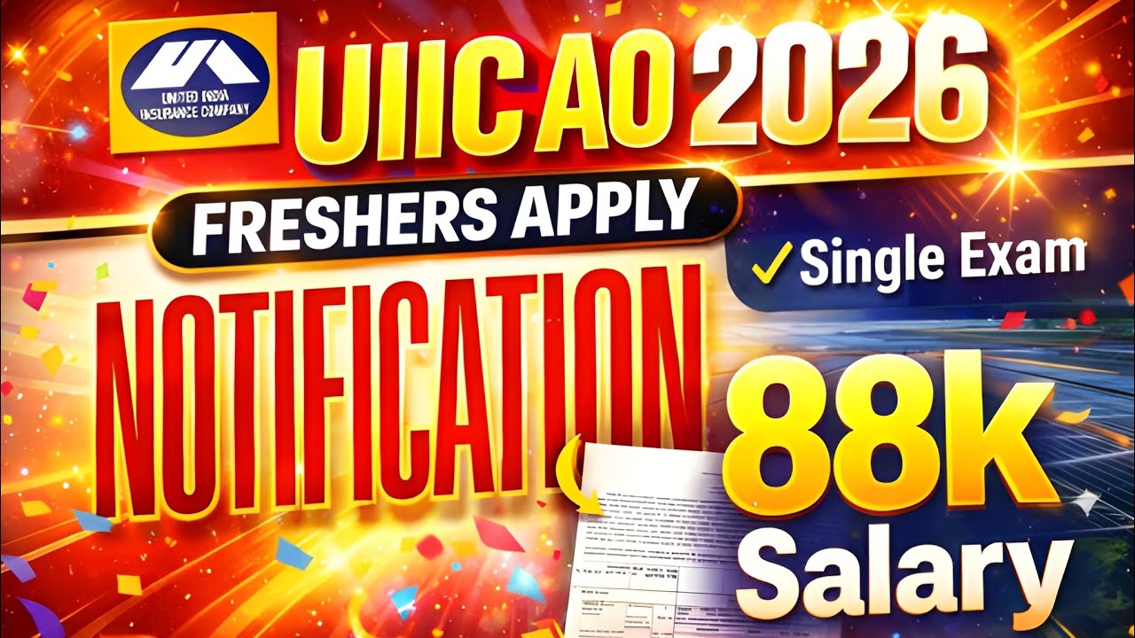🔥UIIC AO NOTIFICATION 2026 | UIIC AO Recruitment 2026 | Central Government Job 2026