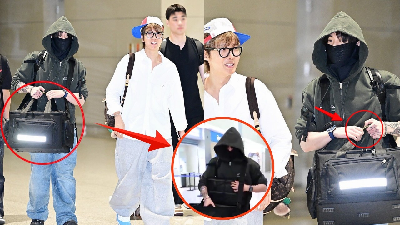 😱 Finally Revealed! Jungkook's Giant Camera Bag Goes Viral Before New York Flight! 💜