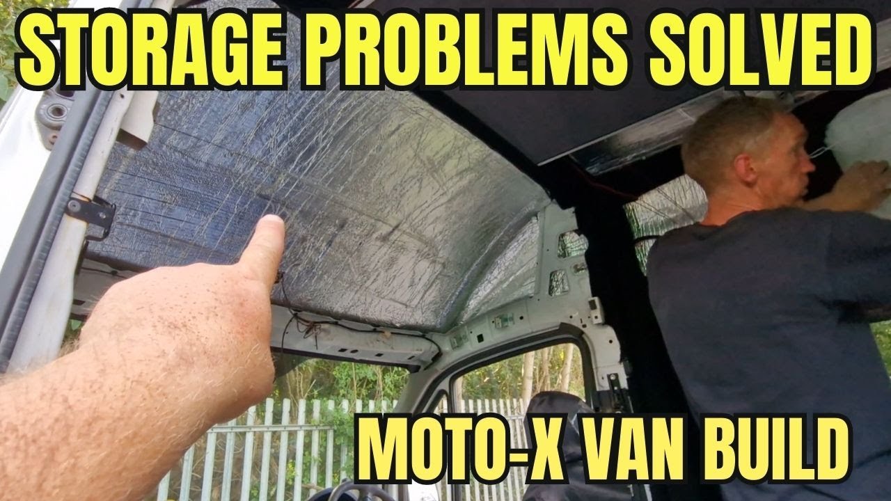 how to build overhead bulkhead storage unit cupboard for a vwcrafter sprinter moto-x van build