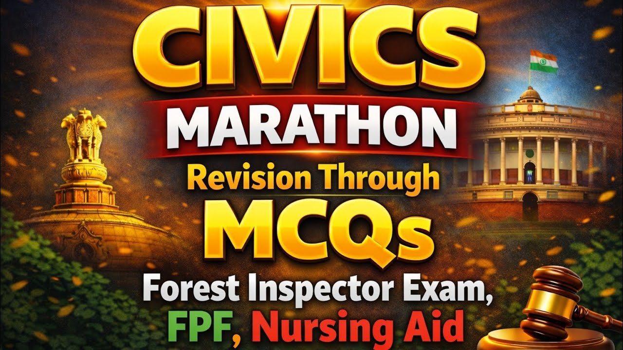 Civics Marathon | Fundamental Duties | Democracy | DPSP | Forest Inspector | FPF | Nursing Aid