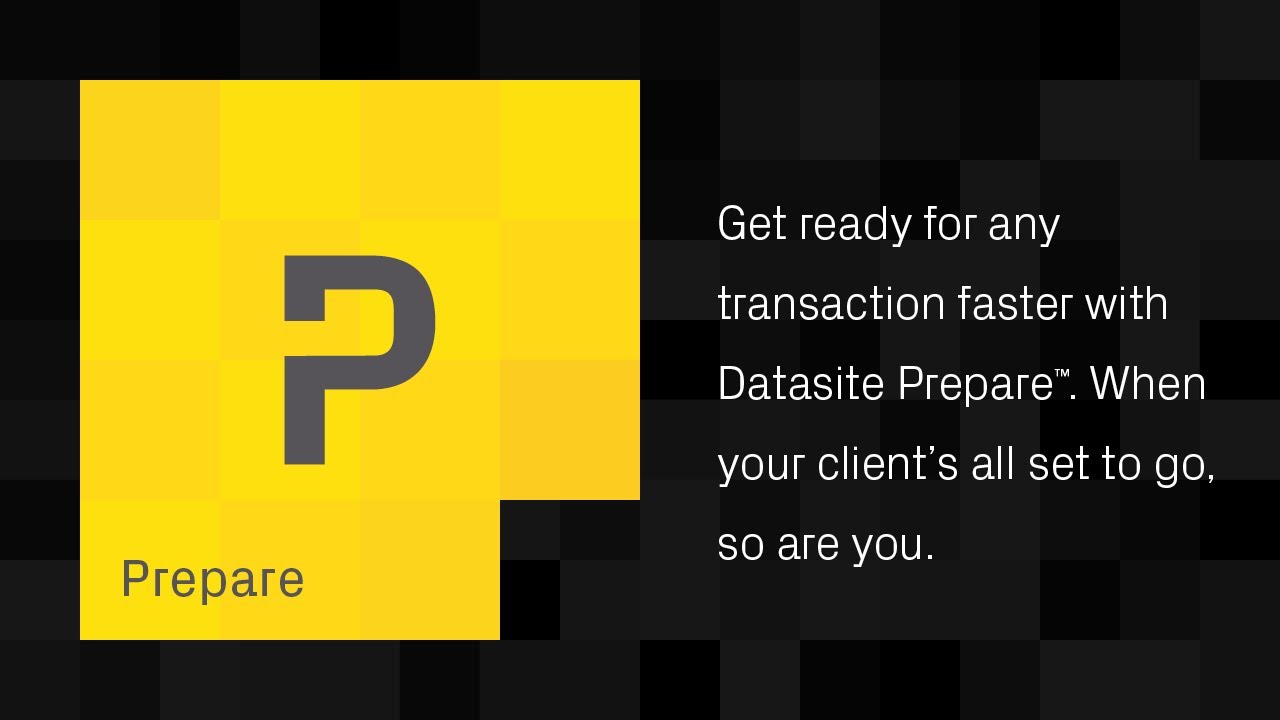 Datasite Prepare&trade; | Get set. Go.