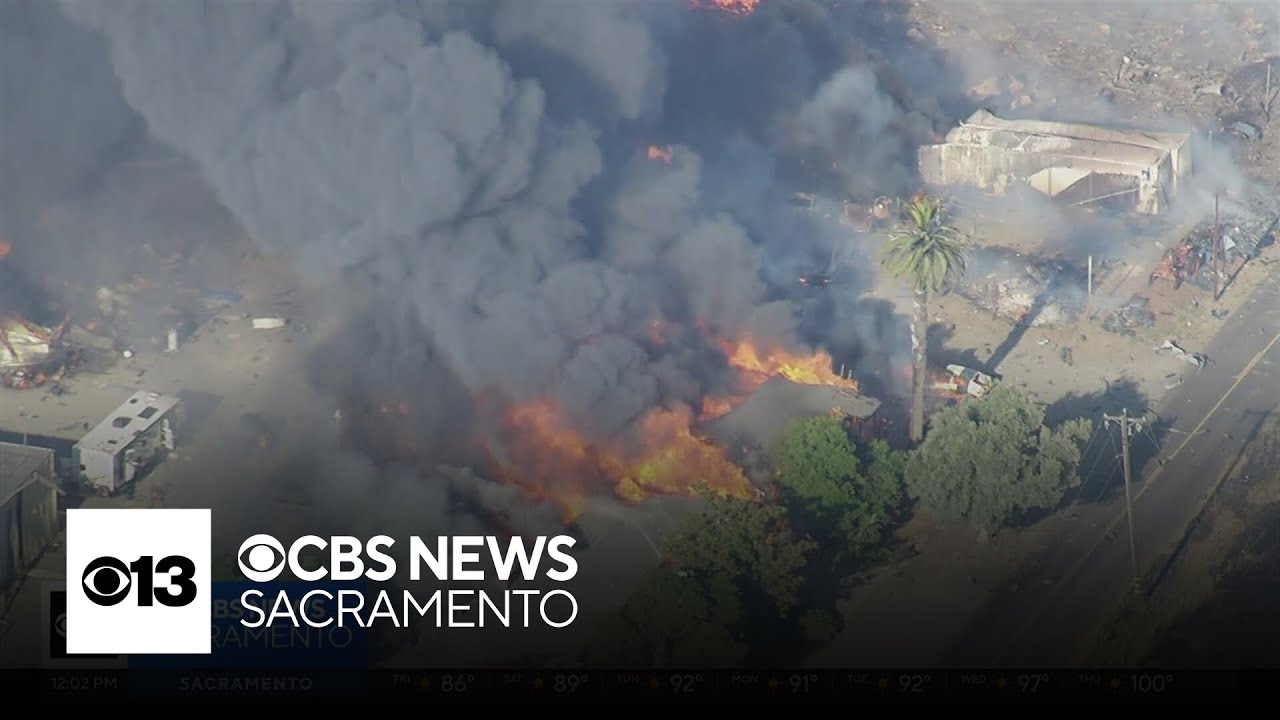 Latest on California fireworks warehouse explosion: Human remains found at site