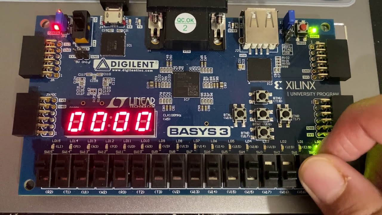 BCD Calculator using FPGA Board.