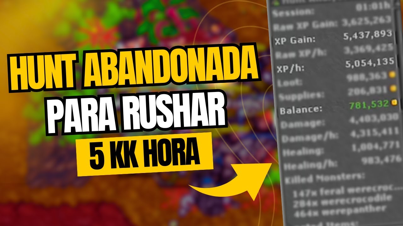 Tibia - Hunt Alternativa pra Rushar do 400 ao 600+