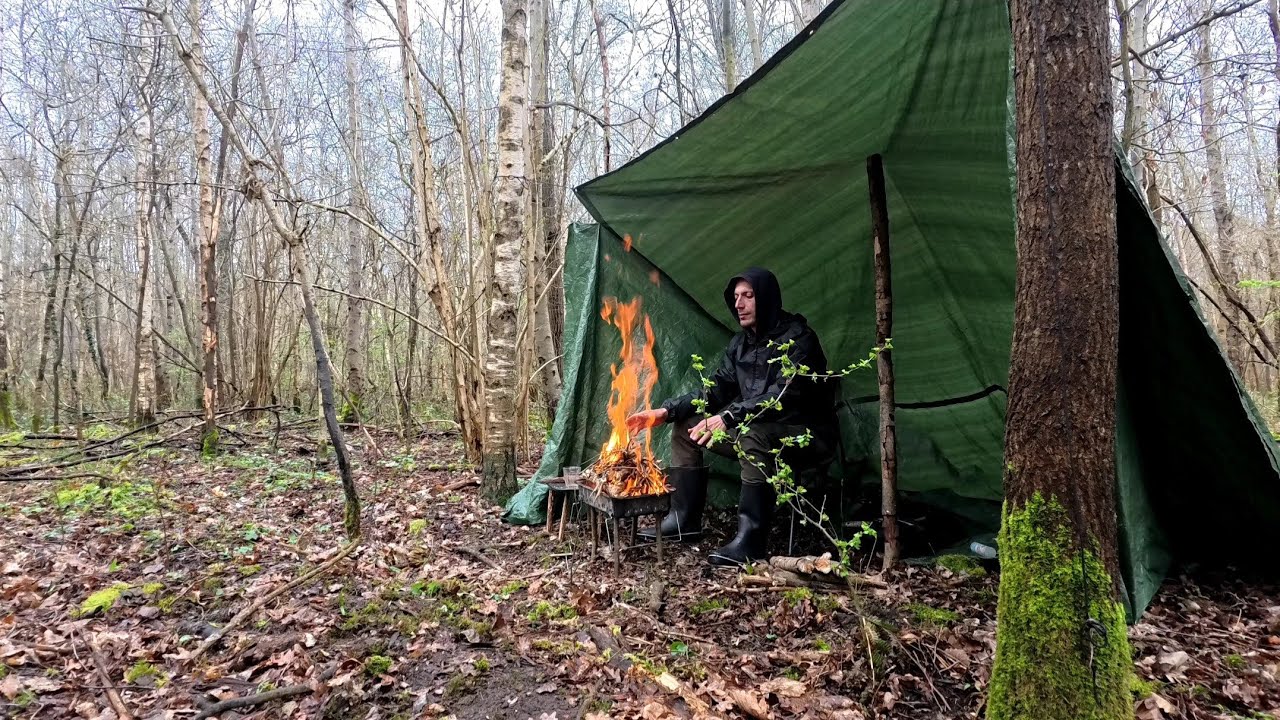 Camping in the Rain 🌧️🔥 BBQ Night in the Wild