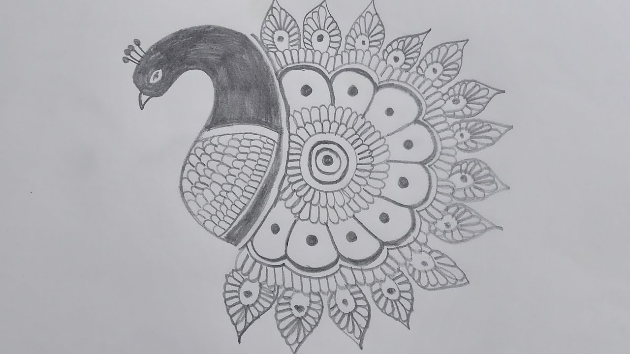 Most Beautiful Peacock 🦚 Mehndi Design for hand 🥰 Step by Step Drawing #viral #trending #mehndhi