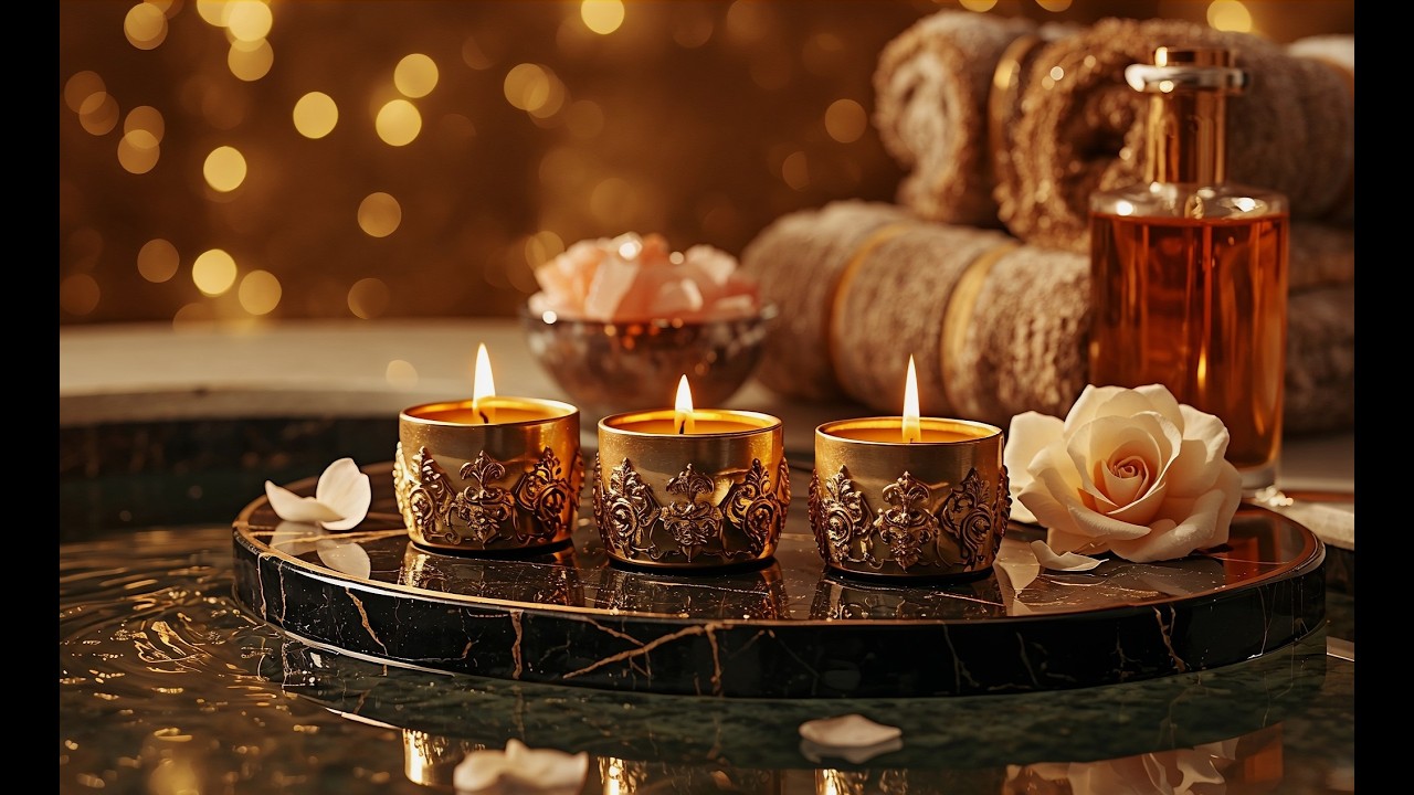 Overthinking at Night? Warm Golden Candlelight Spa Music for Deep Sleep, Stress Relief & Calm Mind