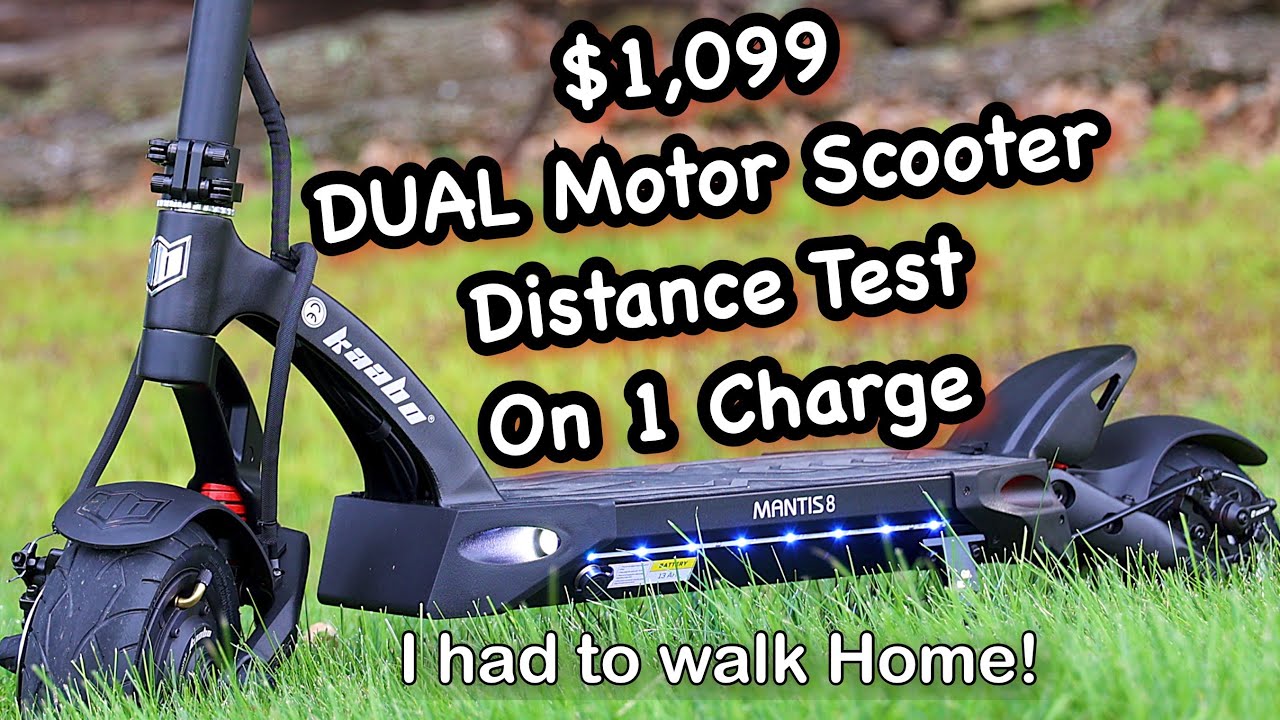 Kaabo Mantis 8 Dual Motor Electric Scooter~ How Many miles on one Charge?