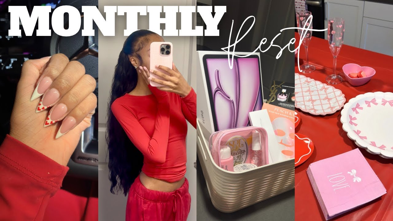 MONTHLY RESET | maintenance week + galentines + hair appt + 150k giveaway + more