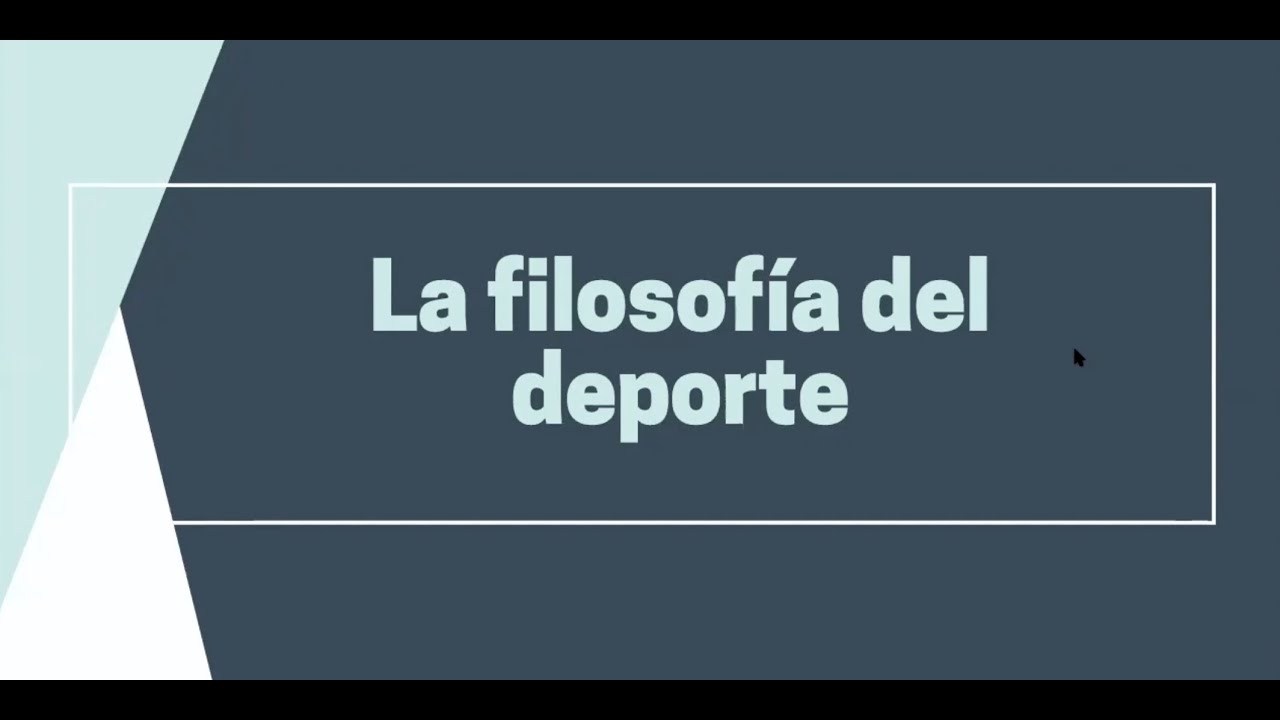 Jorge Anguiano, Filosof&iacute;a del deporte.
