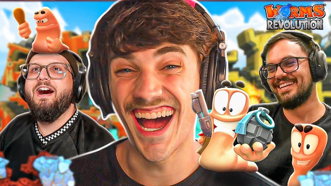OS COLEGAS FALANDO ABSURDOS | Worms Revolution