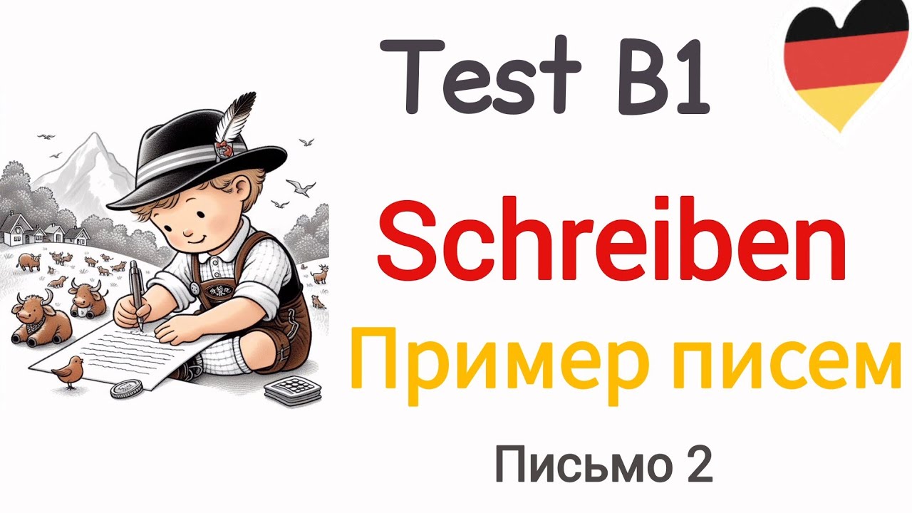 Экзамен B1. Написание письма на 100 баллов. Письмо 2 #b1 #deutsch #deutschfürkinder  #goethe #test