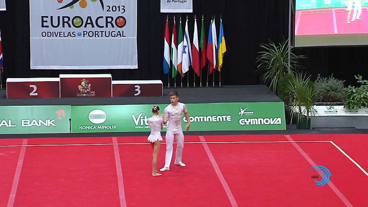 Inna BAYAK -- Yurly PROTSYK (Ukraine) -- Juniors Euroacro 2013