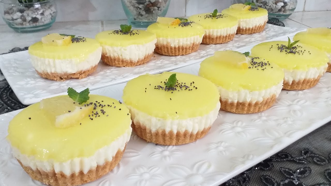 ميني تشيز كيك بمذاق الحامض🍋 المنعش روعة في المذاق اكيد غادي يعجبكم😋