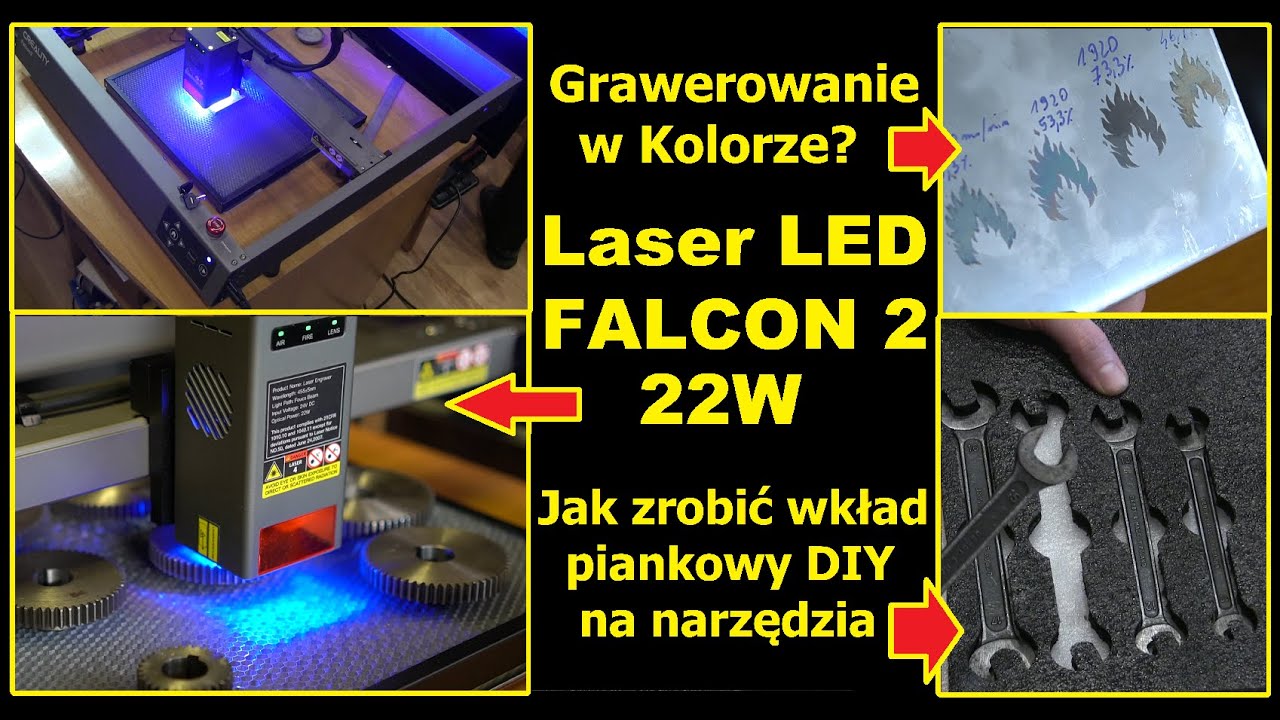 Jak Creality Falcon2 dzięki mocy lasera 22W radzi sobie w zastosowaniu warsztatowym w stali i piance