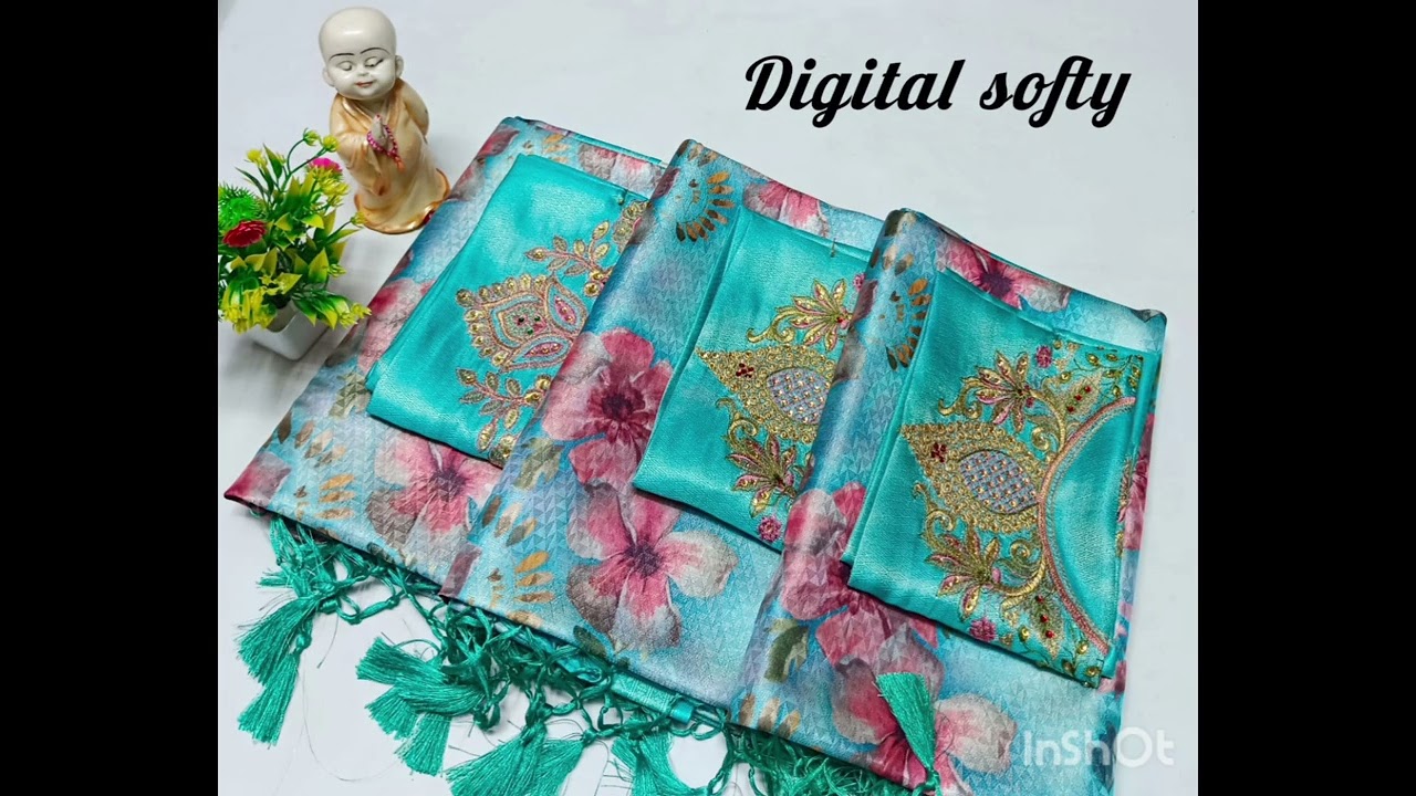 Softy digital saree collections and classic Dhothi shirt matching saree set🥰whatsapp:9043805821👸