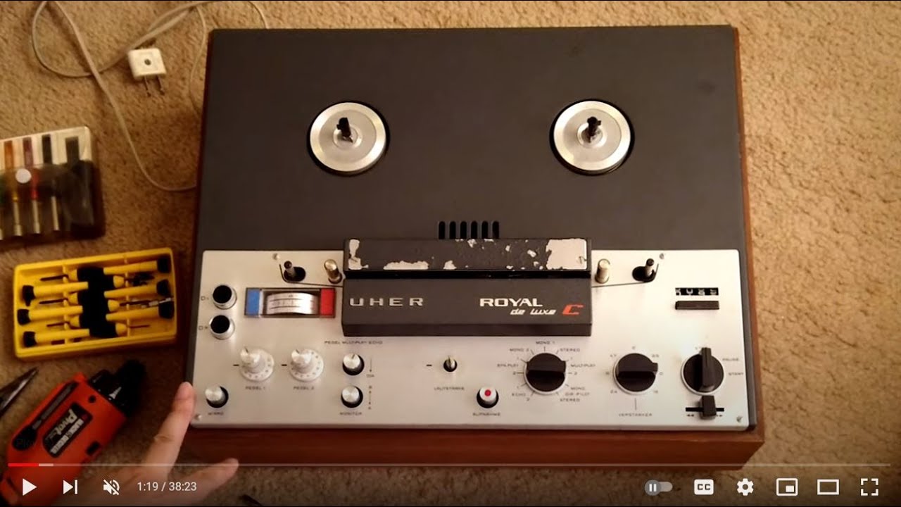 Uher Royal De Luxe 294 SG 560 Reel to Reel disassembly repair fix