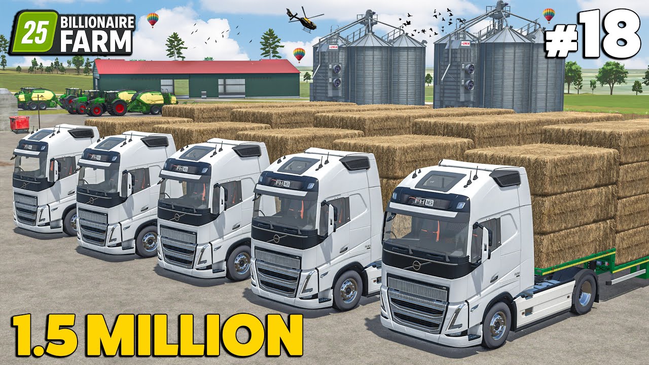 1,5 миллиона литров соломы превращены в гигантские тюки | Ферма миллиардера | Farming Simulator 25