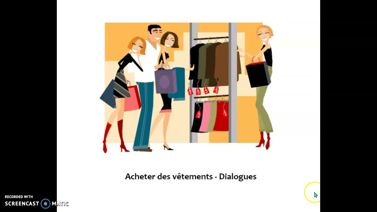 Acheter des vêtements (payer à la caisse) - Dialogues
