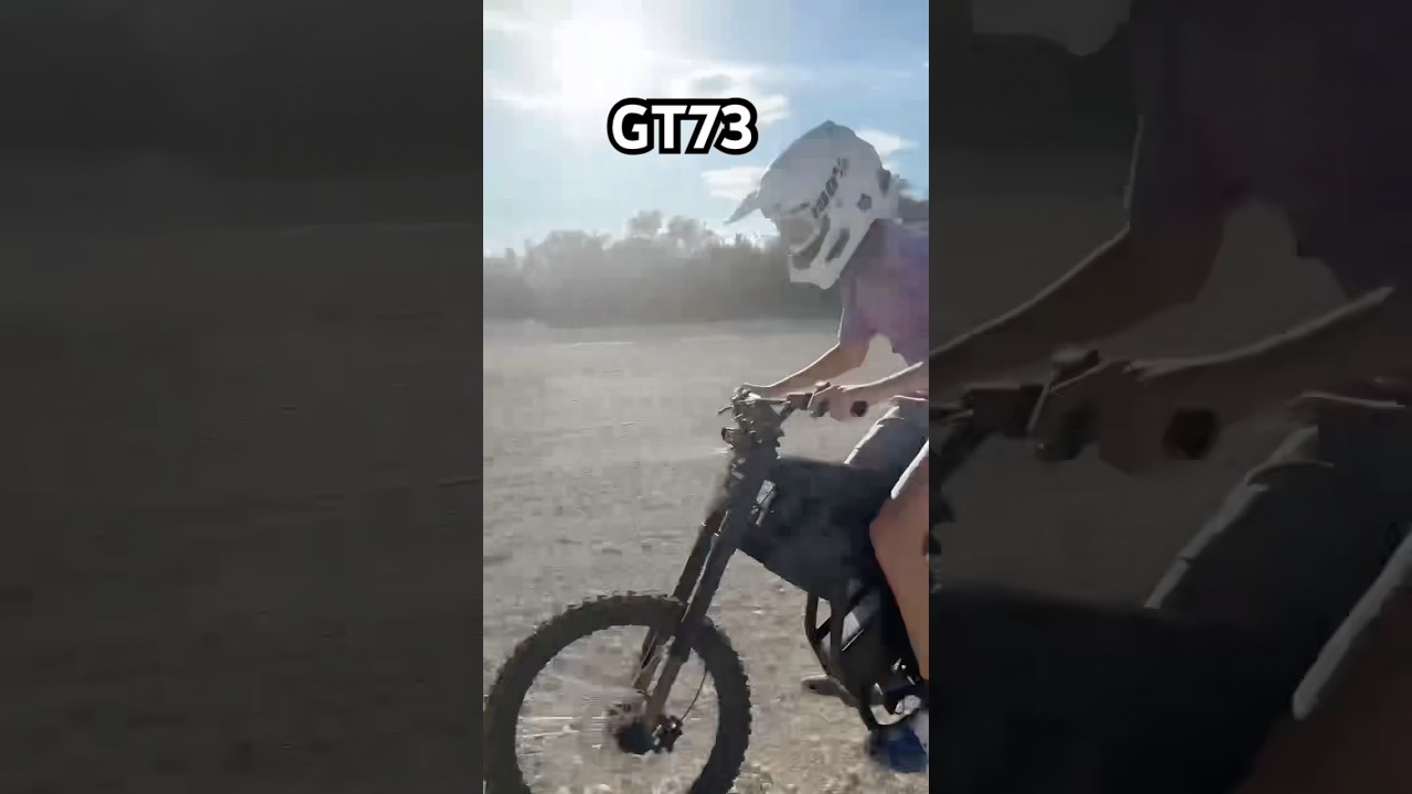 GT73 eBike Review &mdash; 2400W motor, 37 mph top speed, and range that lasts all day. #dirtbike #gt73