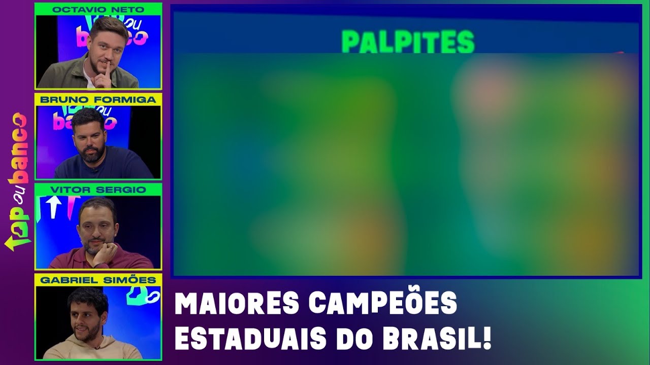 QUAIS SÃO OS CLUBES BRASILEIROS COM MAIS TÍTULOS ESTADUAIS? | TOP OU BANCO