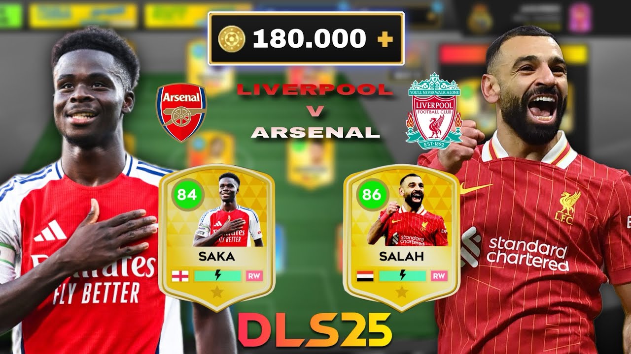 DLS25 LIVERPOOL VA ARSENAL TARKIBINI YEG’AMIZ🤩🤩 180.000 COINS 💰💰 VAN DEYK   HAVERTZ. ODEGARD. JOTA…