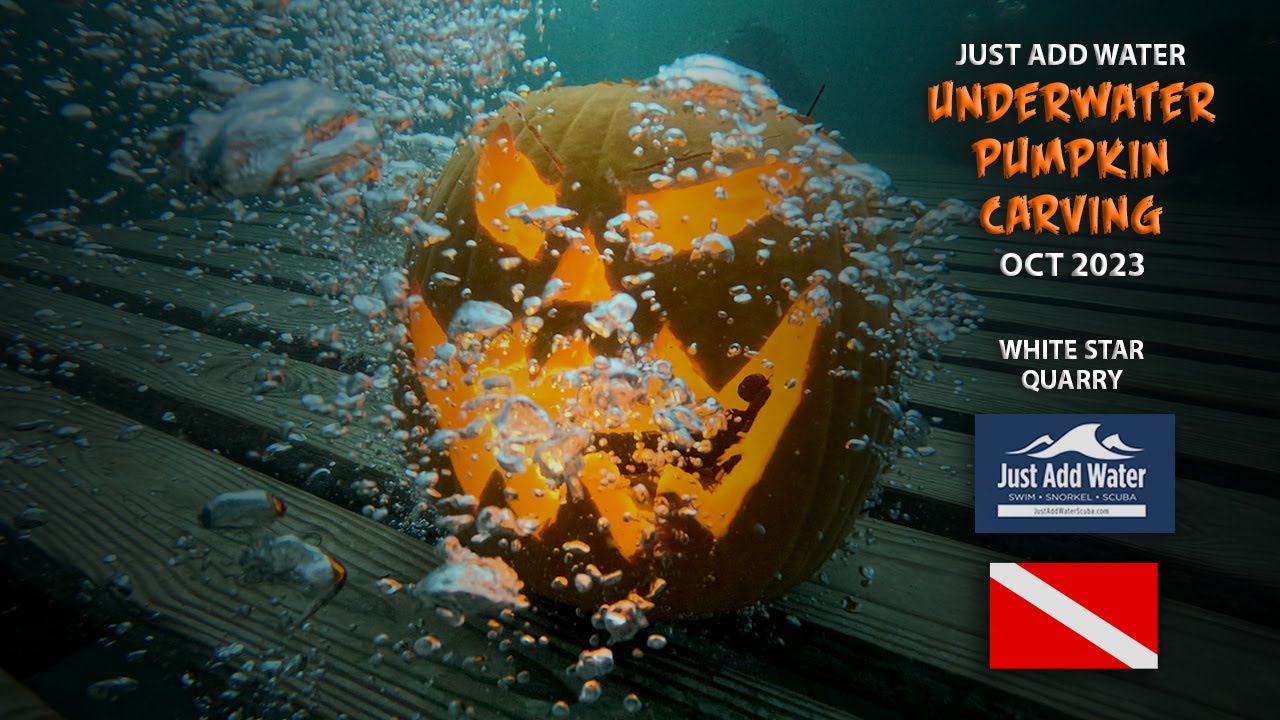 Underwater Pumpkin Carving 2023 with Just Add Water! | White Star Quarry Scuba Diving