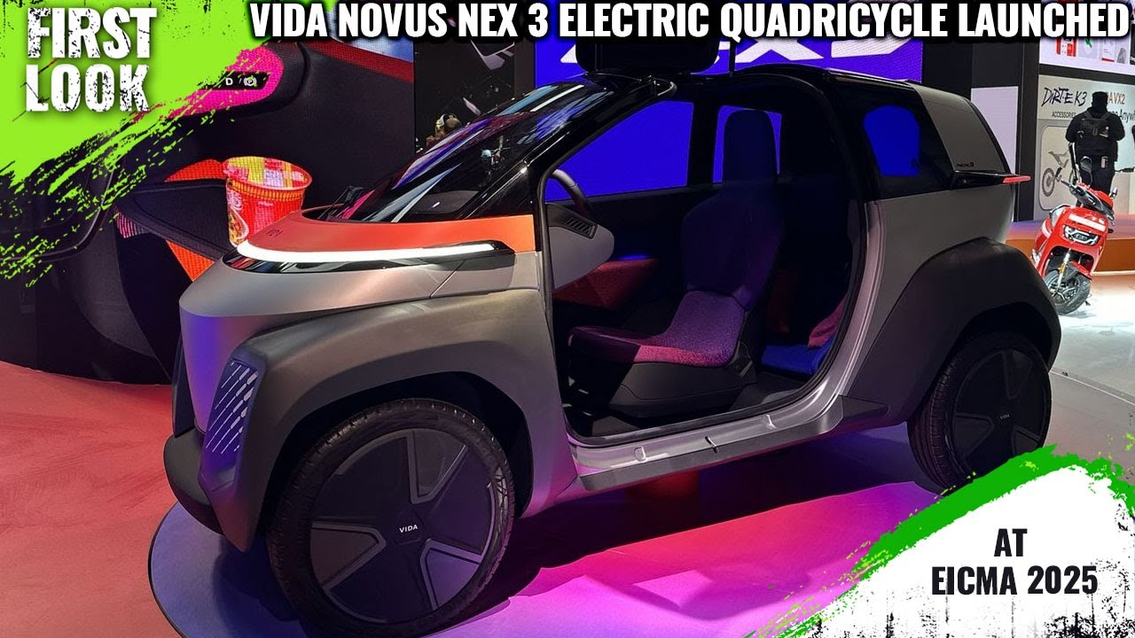 Vida Novus Nex 3 Electric Quadricycle Launched At EICMA 2025 - First Look - Full Exterior