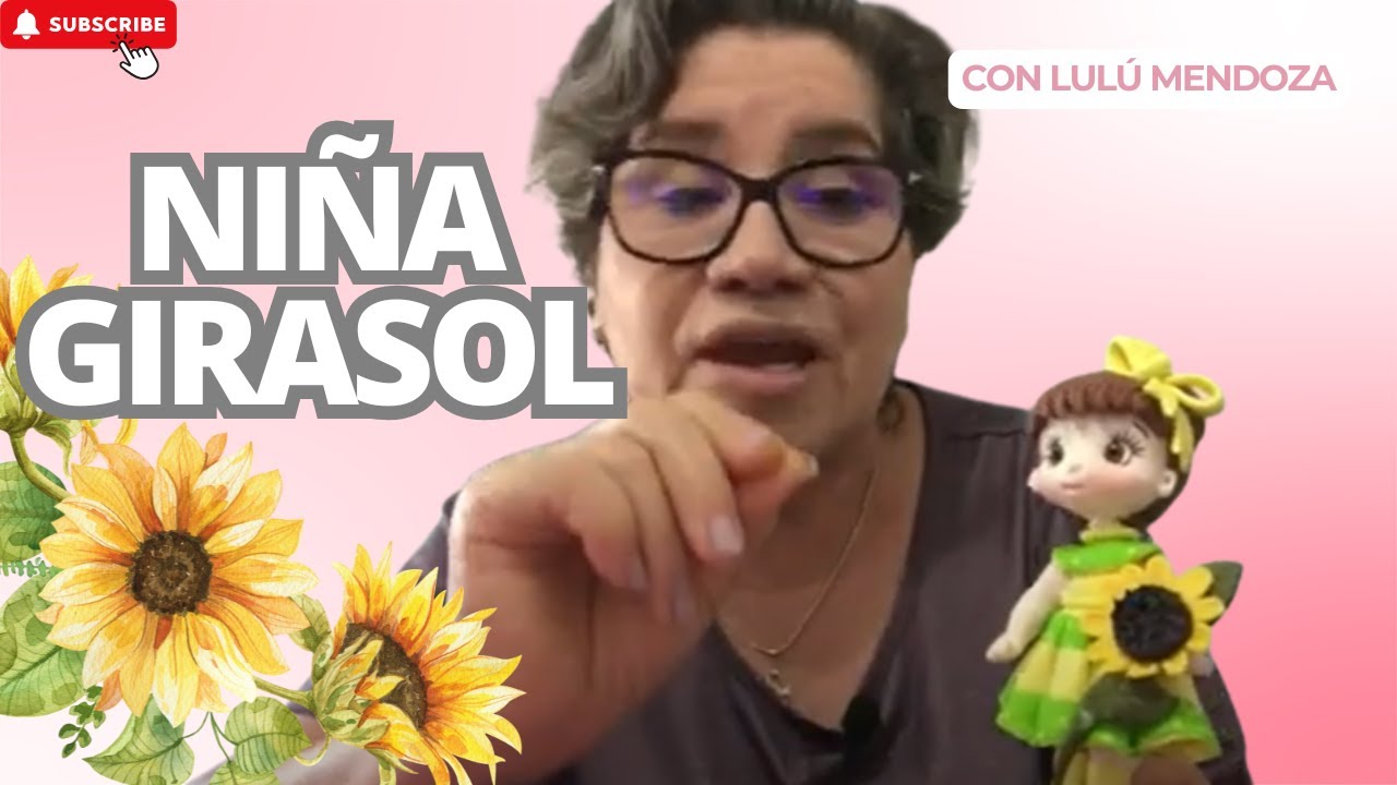 RECUERDO para FIESTA INFANTIL ¡Niña girasol! 🌻🌻 con PASTA FLEXIBLE