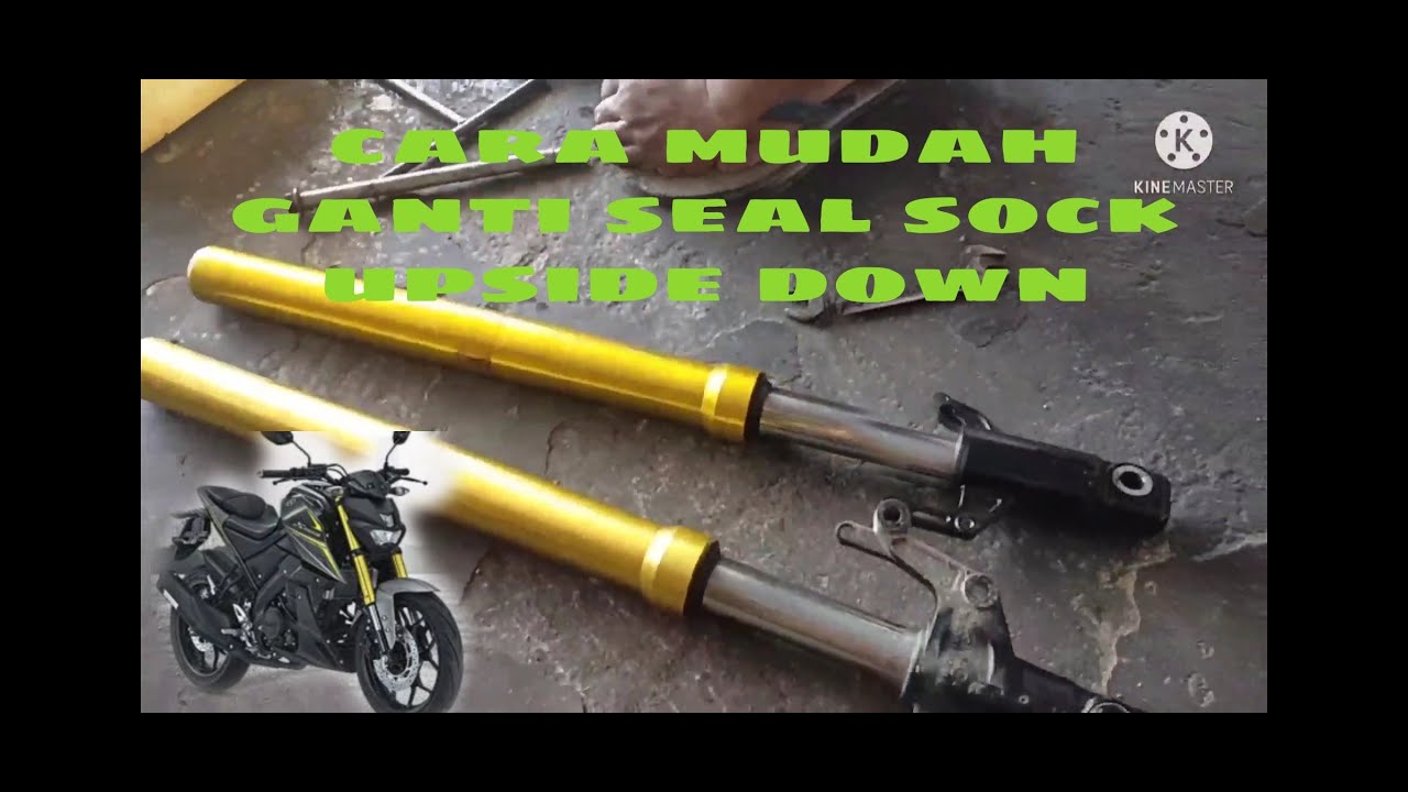 cara mudah mengganti seal shock upside down motor xabre