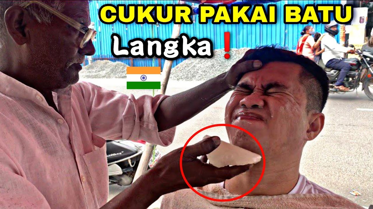 CUKUR LANGKA❗CUKURNYA PAKAI BATU❗KAKEK LEGEND, MANTAN PEMAIN BOLLYWOOD KAYAKNYA❗