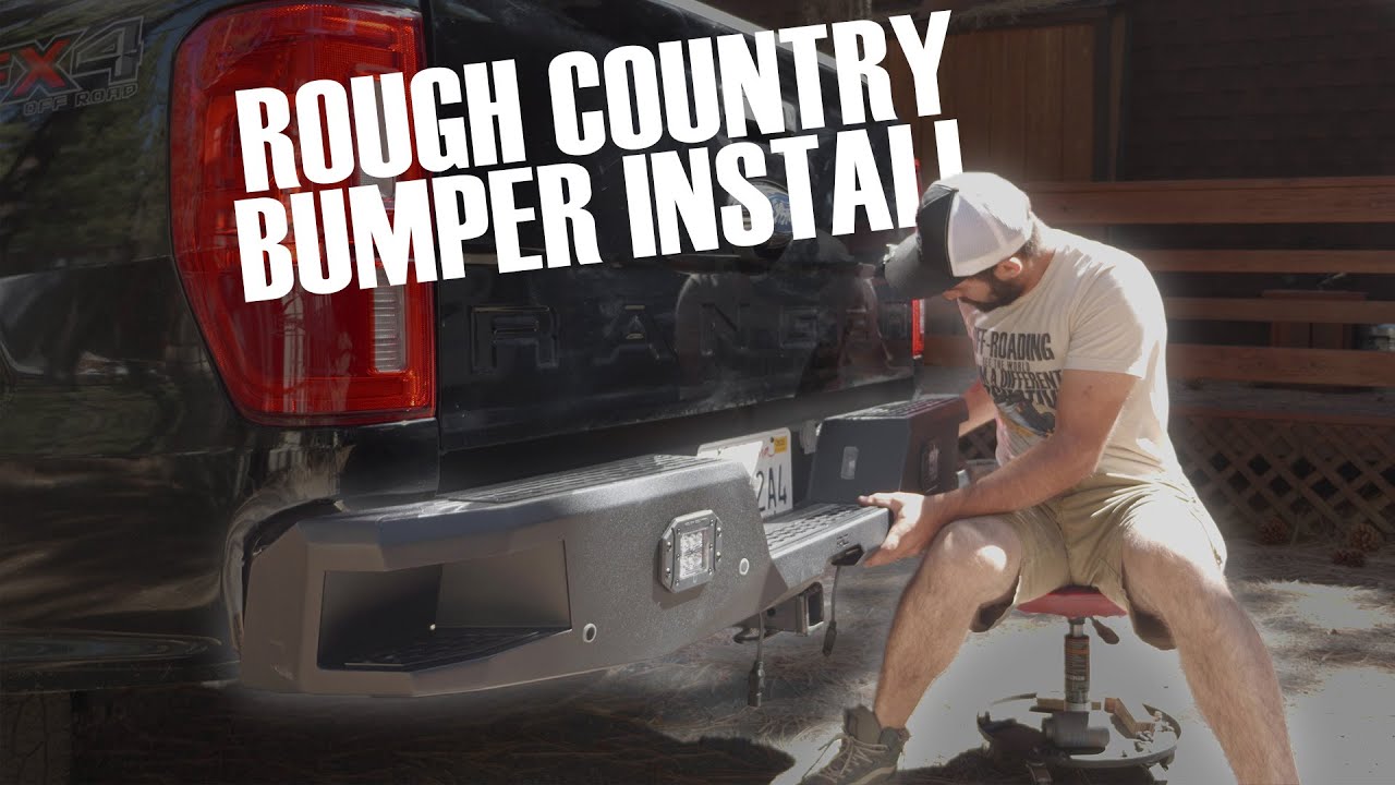 Installing a rear bumper on the 2019+ Ford Ranger. 