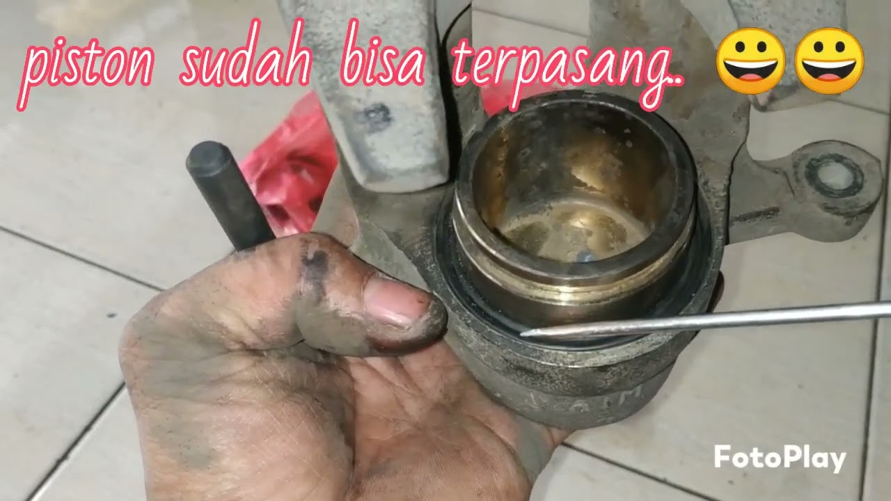 cara pasang piston rem cakram depan mobil t120ss#shorts