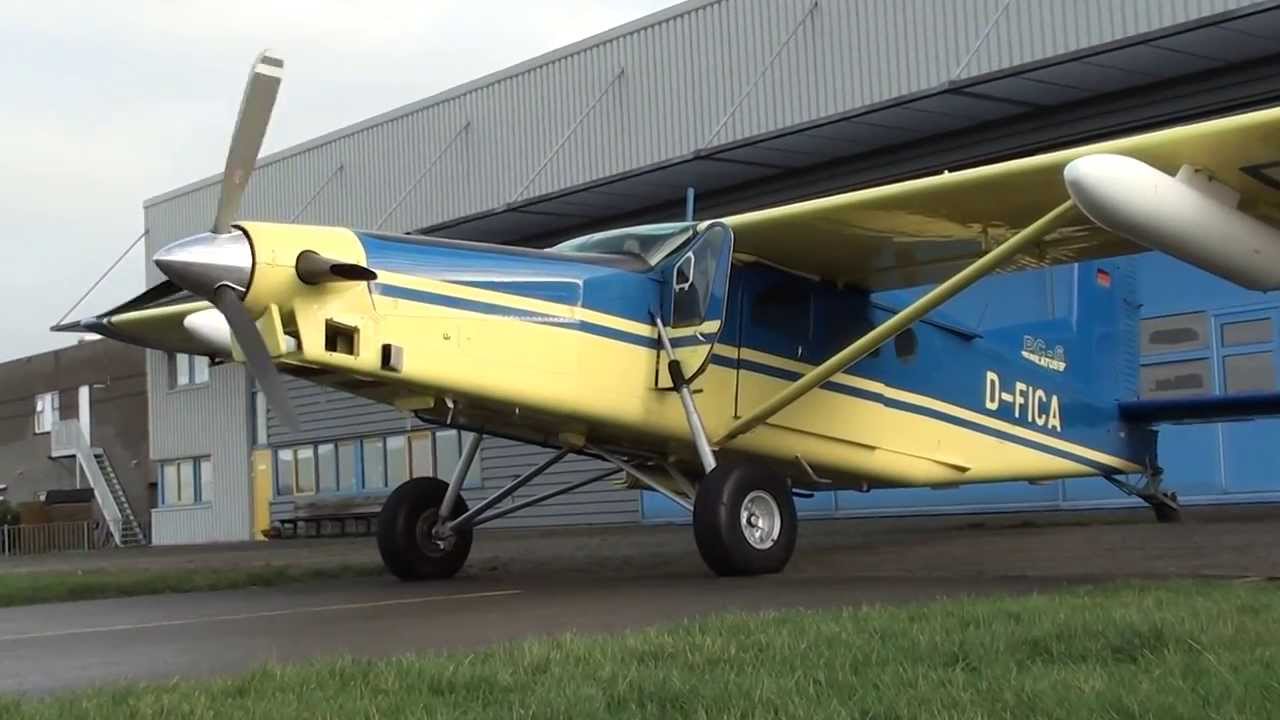 Pilatus Porter pc-6 D-FICA departure teuge airport netherlands 26-01-2014