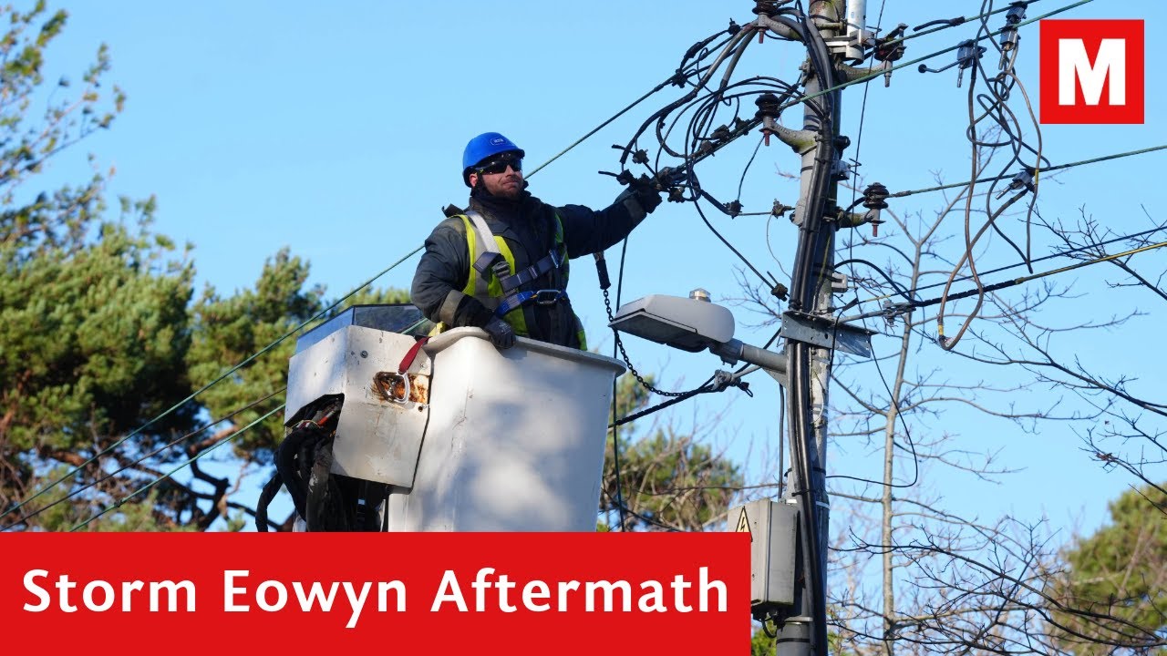 Storm Eowyn Aftermath: ESB Networks crew working to restore power