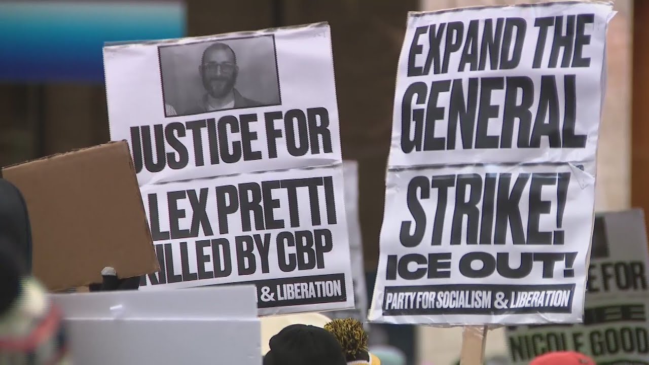 Chicagoans rally against immigration enforcement in national shutdown