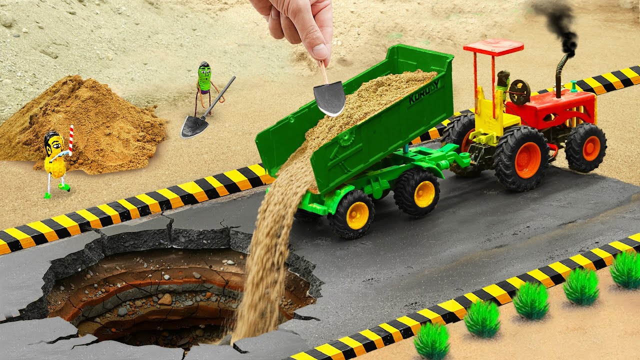 💥 TOP most creative DIY Concrete Road & MORE DIY Construction, Science project | HP Mini DIY Tractor