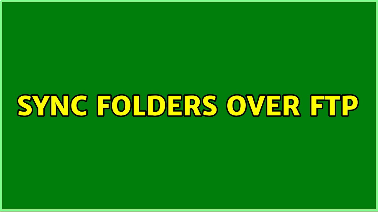 Sync folders over FTP